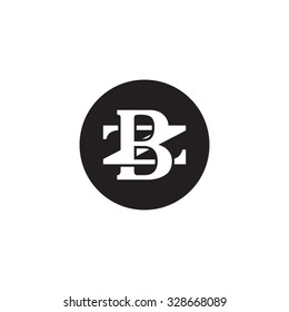 letter Z and B monogram circle logo