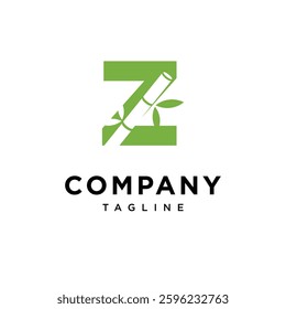 Letter Z Bamboo Logo Icon Vector
