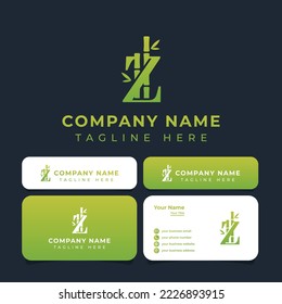 letter Z bamboo logo, suitable for any business related to bamboo with Z initials.