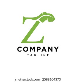 Letter Z Banana Leaf Logo icon vector