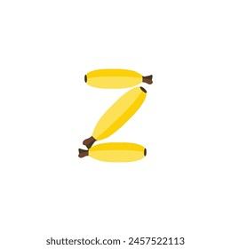 Letter Z Banana logo icon vector template.eps