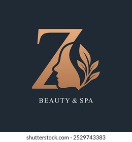 Letter Z with beauty logo design unique concept Premium Vector