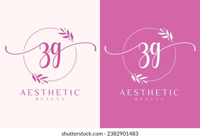 Letter Z Beauty Logo with Flourish Ornament