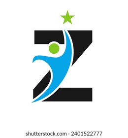 Letter Z Bio Logo, Health Care Symbol, Healthy Logotype, Care Sign