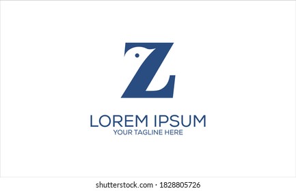 Letter Z With Bird In Negative Space Vector Logo Design Inspirations