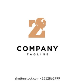 Letter Z Bison logo icon vector