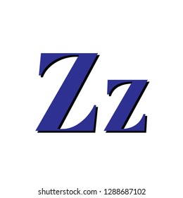 Letter Z Blue Stock Vector (Royalty Free) 1288687102 | Shutterstock