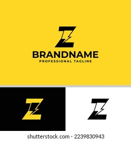 Letter Z Bolt Logo, suitable for any business related to electricity with Z initials.