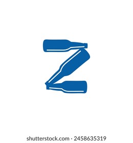 Letter Z Bottle logo icon vector template.eps