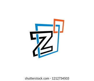 Letter Z Box Logo Template Design Vector, Emblem, Concept Design, Creative Symbol, Icon