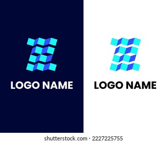 letter z with building logo design template