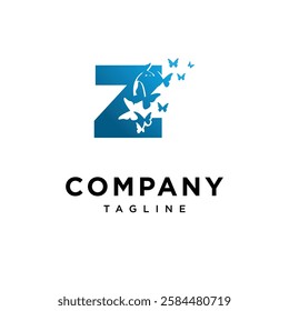 Letter Z Butterfly Logo Icon Vector