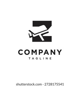 Letra Z Cámara CCTV Logo Icon Vector