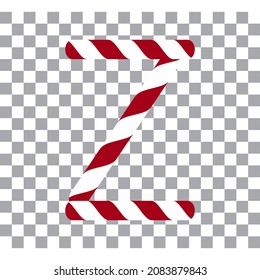 Letter Z Candy Cane Letter Design