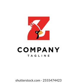 Letter Z Cardinal Logo Icon Vector