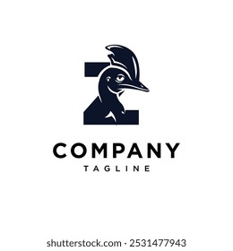 Letter Z Cassowary Bird logo icon vector