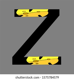 letter z cheese simple design logo