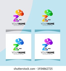 Letter Z Chef Hat with Kitchen Utensil Logo Design Vector Icon Graphic