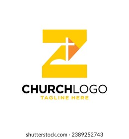 Letter Z Church Logo Design Template Inspiration, Vector Illustration.