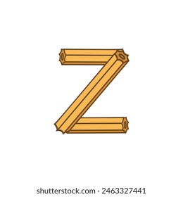 Letra Z Churros logo icon Vector Plantilla.eps