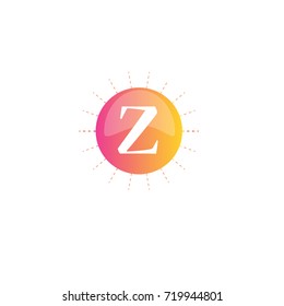  Letter Z with circle color element logo Design

