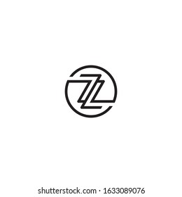 Letter Z circle logo design concept.