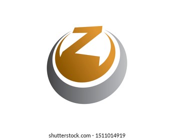 Letter Z Circle logo or symbol template design