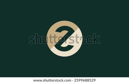 Letter Z circle monogram logo design	
