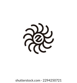Letter z in circle, technology geometric symbol simple logo vector