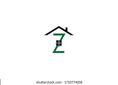 Letter Z Clean and Minimal Initial Based Logo Design. Real estate business logo icon