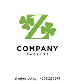 Letter Z Clover Leaf Logo Icon Vector