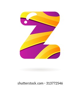Letter Z color sign. Vector design template element for your application or company