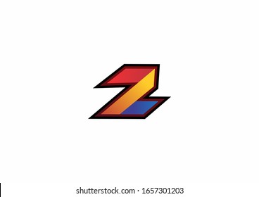 Letter Z colorful identitiy logo design illustration