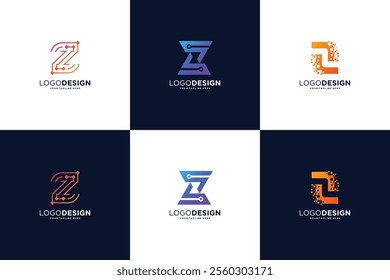 Letter Z Connection Tech Logo Design