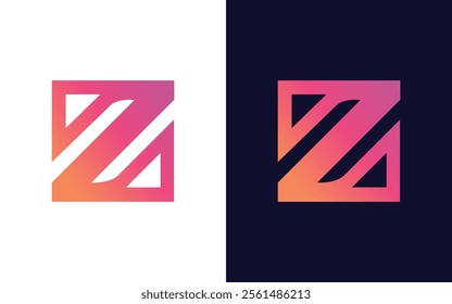 Letter Z corner chop or corner cut, font, lettering, typography with sharp edges, bold, masculine, and futuristic style. Perfect for logos, display, design