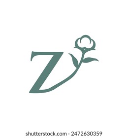 Letter Z cotton logo icon vector template.eps