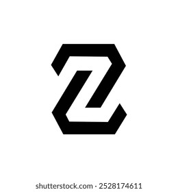 Logotipo moderno geométrico inicial creativo del monograma de la letra Z