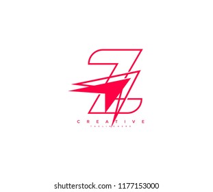 Letter Z Creative Shape Arrow Play Media Logo Design