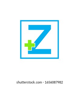 Letra Z cruz más logotipo, logotipo de atención médica