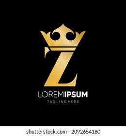 Letter Z Crown Logo Design Vector Icon Graphic Emblem Illustration