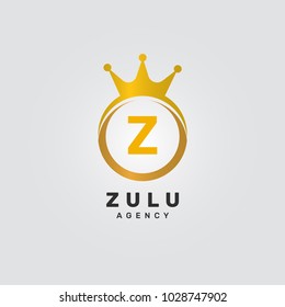 Letter Z Crown Ring Diamond Jewelry Accessories Logo Vector Icon
