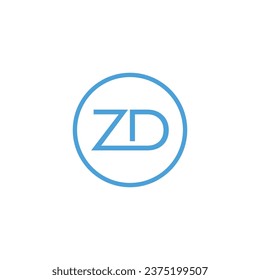 Letter Z D typography round circle globe international business, logo, design, brand identity, flat logo, company, editable, vector