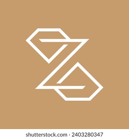 Logo-Design für die überlappende Linie Letter Z