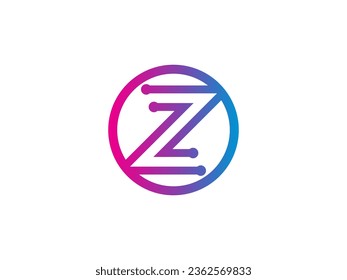 Letter Z digit 2 logo icon design template elements