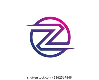 Letter Z digit 2 logo icon design template elements