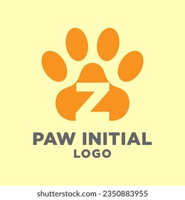 Buchstabe Z-Hund pflastert das ursprüngliche Vektorlogo-Design