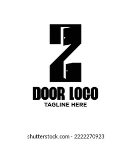 Letter Z Door Logo Design Vorlage Inspiration, Vektorgrafik.