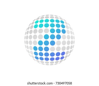 Letter Z Dot 3D Sphere Icon Logo Design Element