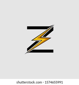 Letter Z Electrical Bolt logo icon. Design concept Abstract techno thunder bolt  with letter Z for corporate, technology, initial , community and more technology brand identity.