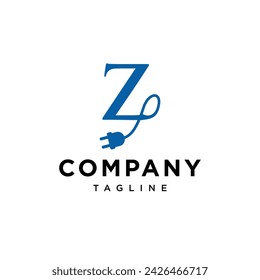 Buchstaben Z Elektrischer Stecker Logo Symbol Vektor-Vorlage.eps